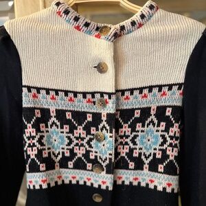 Anthropologie Elevenses Buckhaven Fairisle Jackeyt Size US 2